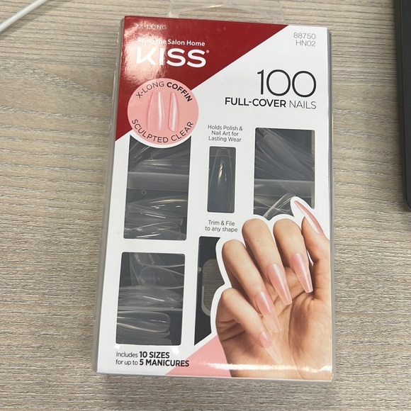 Kiss Other Kiss 0 Full Cover Nails Xlong Coffin Nails Poshmark